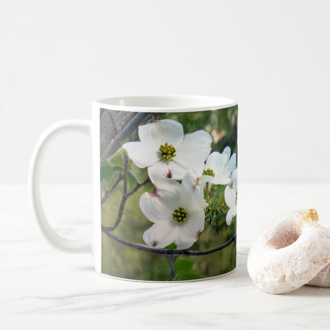 Dogwood-Blüten-Tasse Kaffeetasse (Mit Donut)