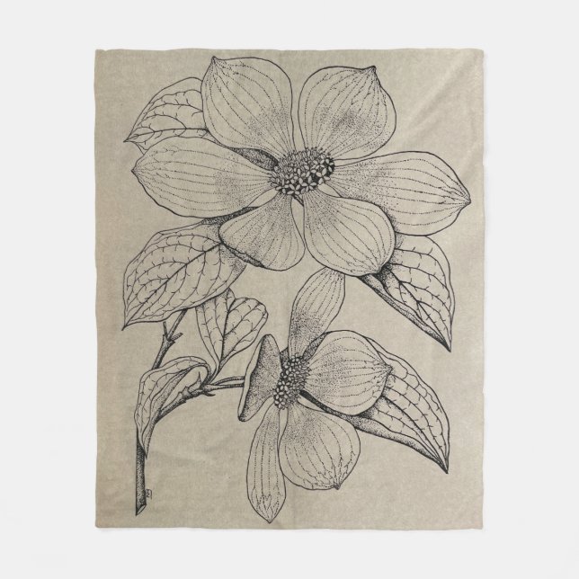 Dogwood Fleece Blanket (Vorderseite)