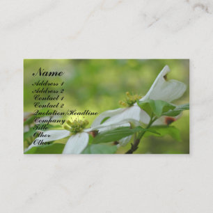Dogwood Flower Fotografy Business Card Visitenkarte