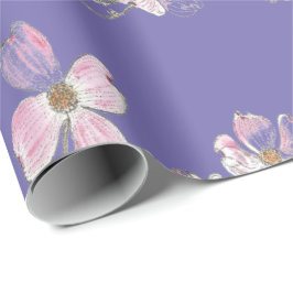 Dogwood-Muster für Schleifpapier Geschenkpapier