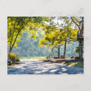 Dogwood Stroll Painterly Postkarte