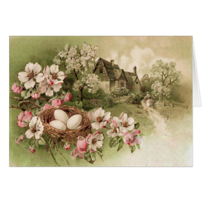 Dogwood Tree Bird Nest Egg Hütte (Vorderseite (Horizontal))