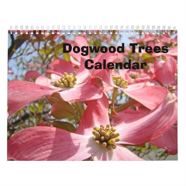 Dogwood Tree Calendar Rosa Dogwoods Blume Kunst Kalender (Titelbild)