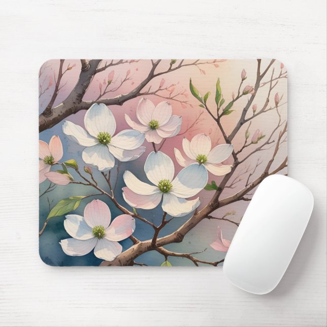 Dogwood Tree Mouse Pad Mousepad (Mit Mouse)