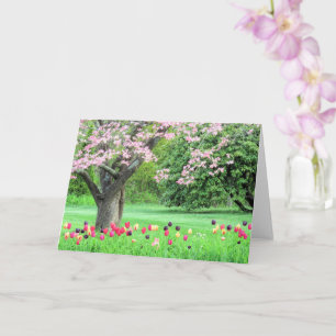 Dogwood und Tullips Karte
