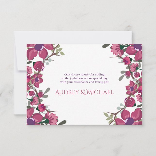 Dogwood Vielen Dank Hinweis Einladung (Vorderseite)