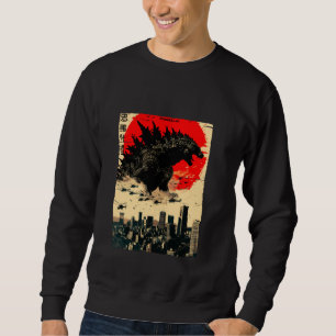 Dogzilla Hund Japanisch Kunst lustige Hunde Gesche Sweatshirt