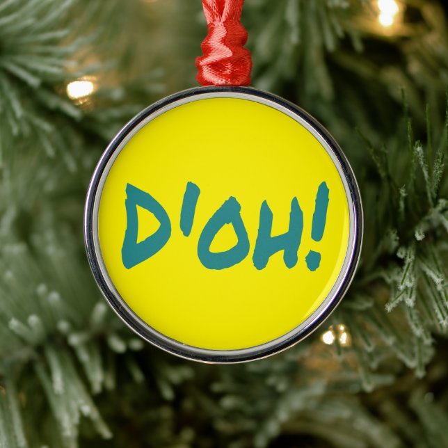 D'OH Funny Classic 90er Ornament Aus Metall (Baum)