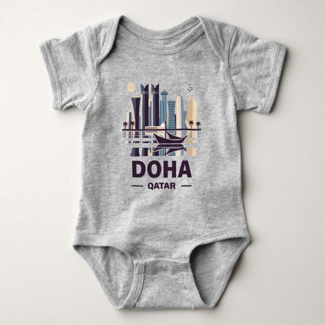 Doha-Halbinsel Katar Baby Strampler (Vorderseite)