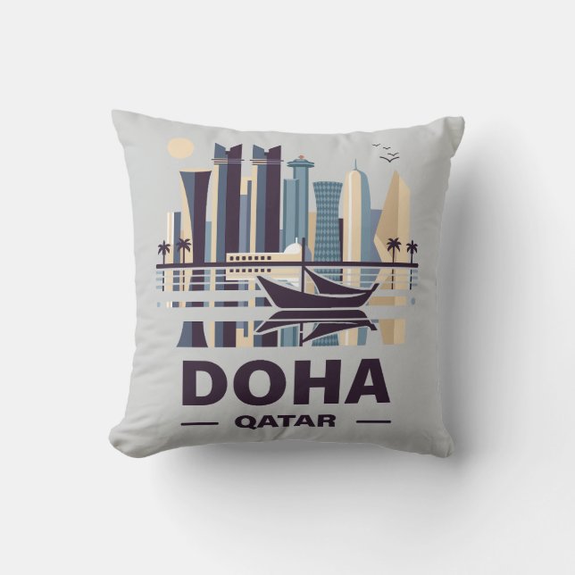 Doha-Halbinsel Katar Kissen (Vorderseite)