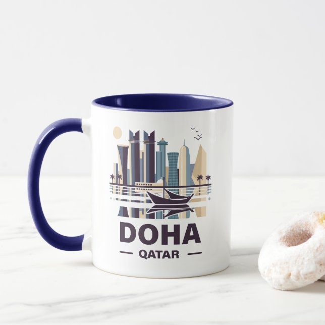 Doha-Halbinsel Katar Tasse (Mit Donut)