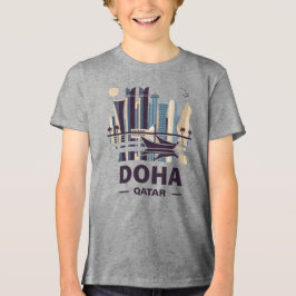 Doha-Halbinsel Katar Tri-Blend Shirt