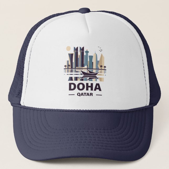 Doha-Halbinsel Katar Truckerkappe (Vorderseite)