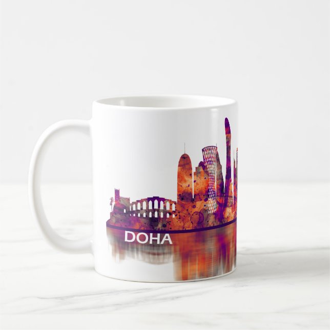 Doha Katar Skyline Kaffeetasse (Links)
