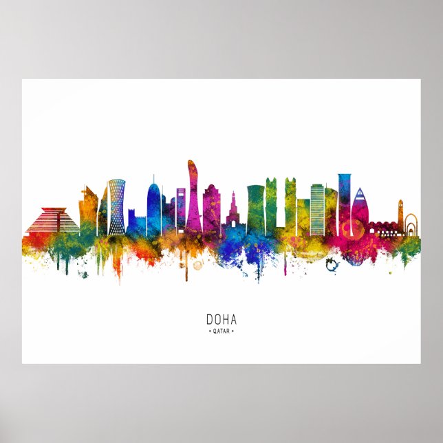 Doha Katar Skyline Poster (Vorne)