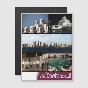 Doha - Mosaik - Katar - Magnetkarte