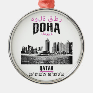 Doha Silbernes Ornament