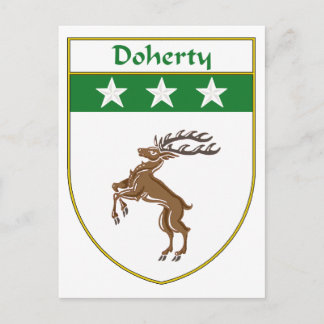 Doherty Coat of Arms/Familienwappen Postkarte