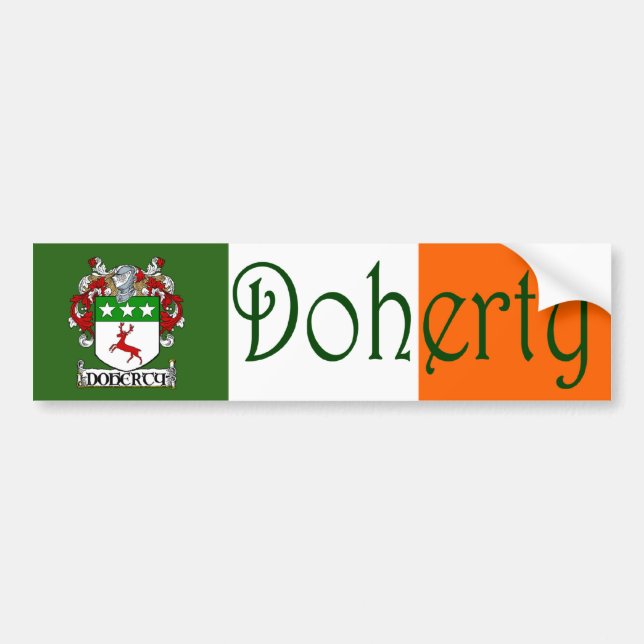 Doherty Coat of Arms Flag Autoaufkleber (Vorne)