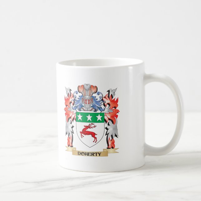 Doherty Wappen - Familienwappen Kaffeetasse (Rechts)