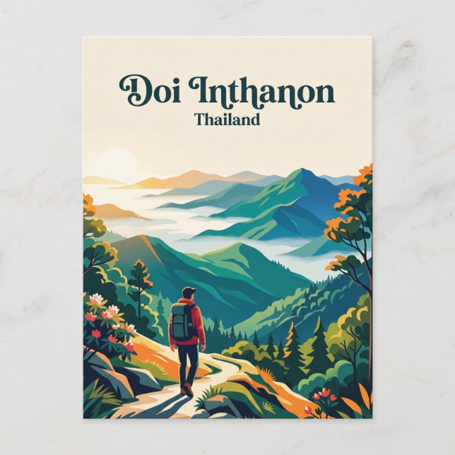 Doi Inthanon Thailand Postkarte (Vorderseite)