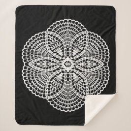 Doily Art Sherpa Blanket Sherpadecke