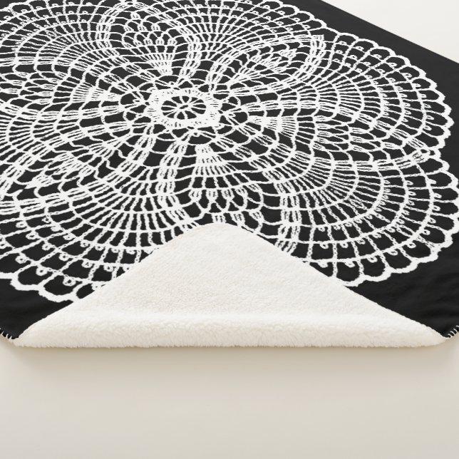 Doily Art Sherpa Blanket Sherpadecke (3/4)