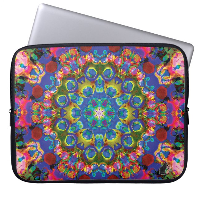 Doily Kaleidoscope Laptop Sleeve (Vorderseite)