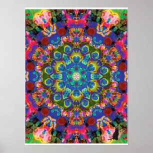 Doily Kinetic Collage Kaleidoscope Poster