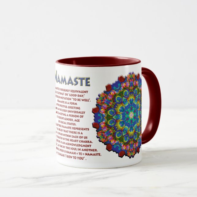 Doily Namaste Kaleidoscope Tasse (VorderseiteRechts)