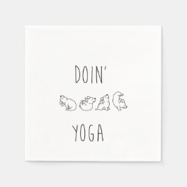 Doin' yoga cute dog serviette