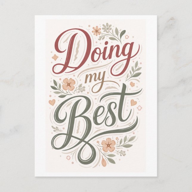 "Doing My Best" Postkarte (Vorderseite)