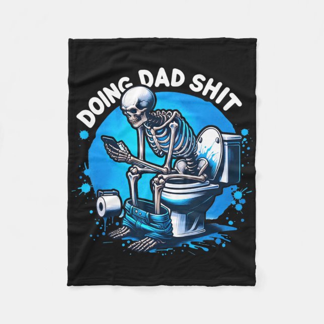 Doing Vater Vater Joke Skeleton Vater Funny Vater  Fleecedecke (Vorderseite)