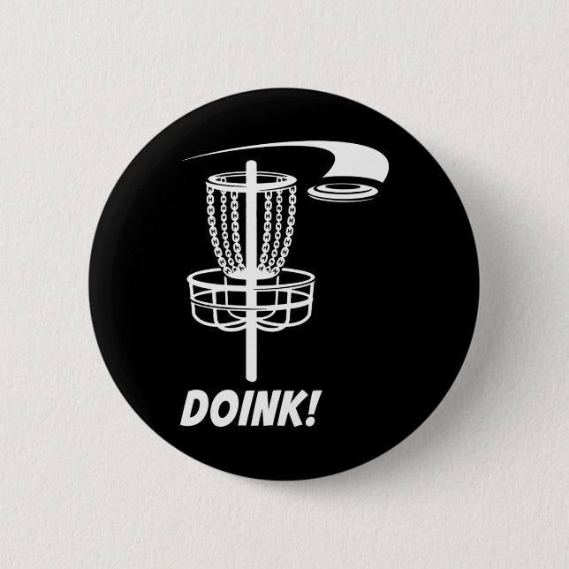 Doink! Disc Golf Funny Frisbee Park Außenspiele Button (Vorderseite)
