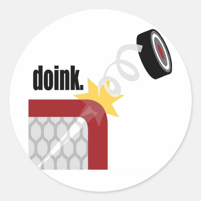 Doink Hockey Runder Aufkleber (Vorderseite)