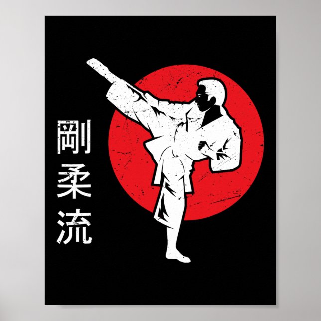 Dojo Training Karate Bestes Erbe des traditionelle Poster (Vorne)