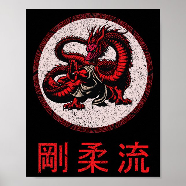Dojo Training Karate Bestes Erbe des traditionelle Poster (Vorne)