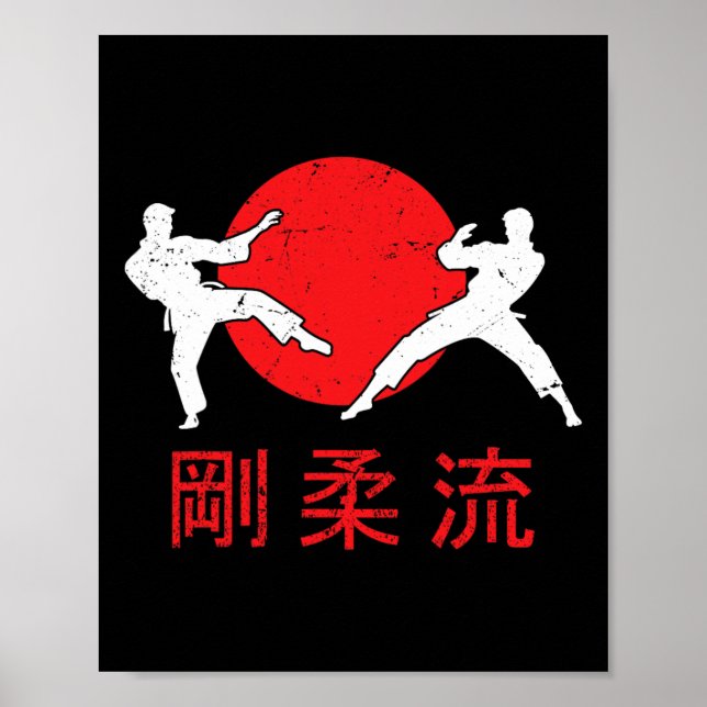 Dojo Training Karate Bestes Erbe des traditionelle Poster (Vorne)