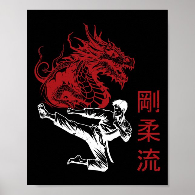 Dojo Training Karate Bestes Erbe des traditionelle Poster (Vorne)
