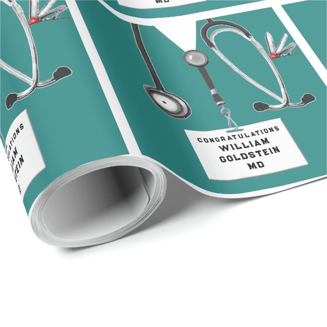 Doktor Absolventengeschenk Geschenkpapier (Rolleneckpunkt)