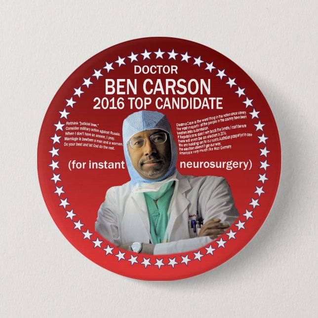 Doktor Ben Carson Button (Vorderseite)