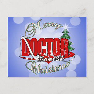 DOKTOR CHRISTMAS Endokrinologe Feiertagspostkarte