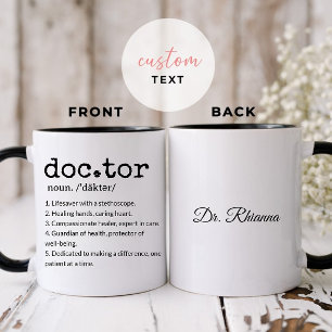 Doktor Definition Lifesaver mit Stethoskop Tasse
