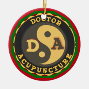 DOKTOR DER AKKUPUNKTURELLEN LOGO KERAMIKORNAMENT