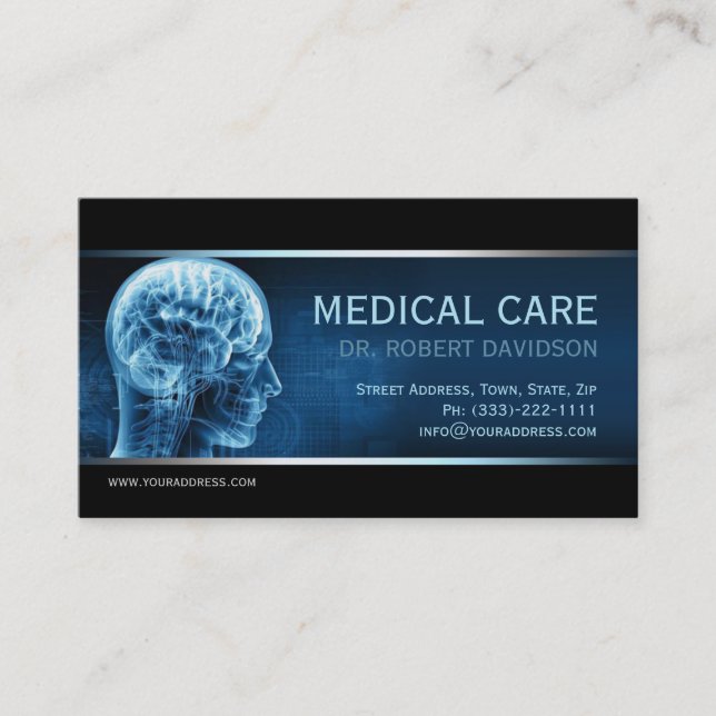 Doktor der Anatomie Blue Brain Medical Business Ca Visitenkarte (Vorderseite)
