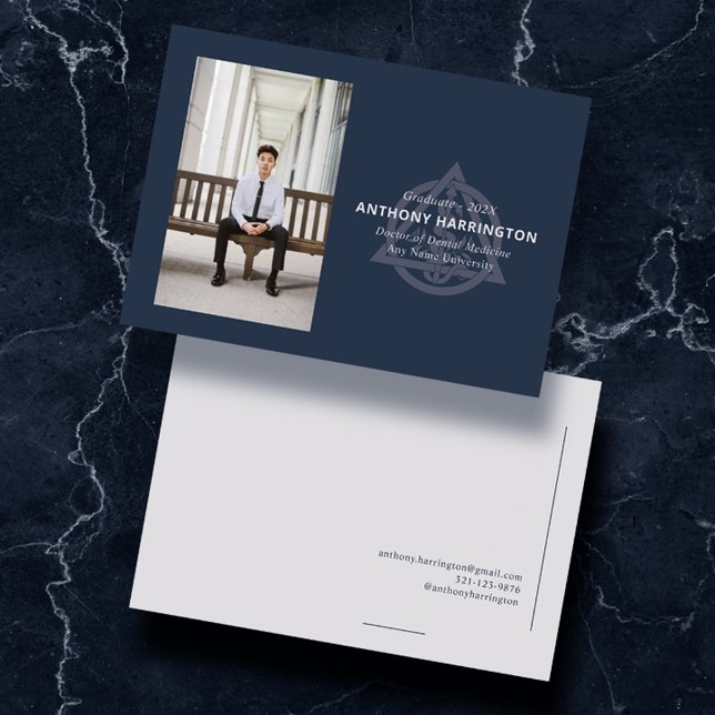 Doktor der Denistry Navy Blue Announcement Ankündigung (Von Creator hochgeladen)