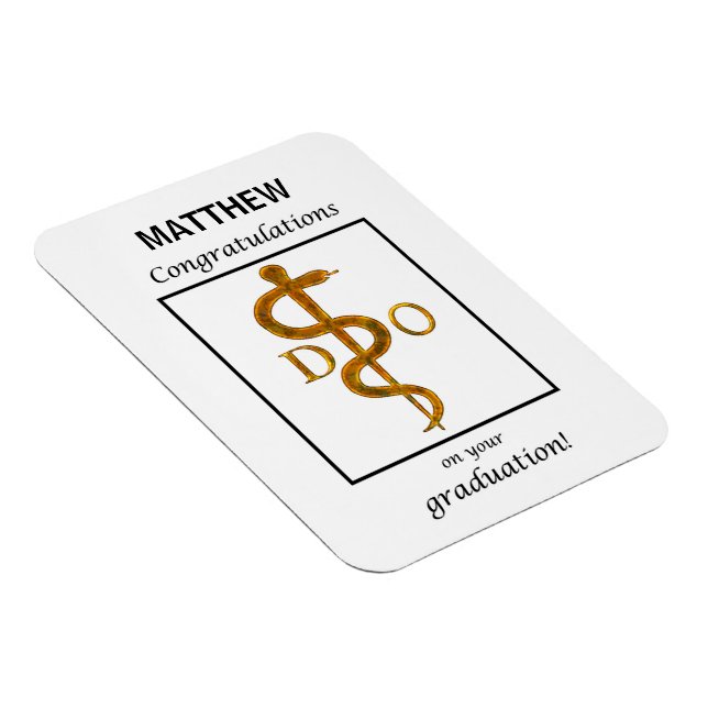 Doktor der Osteopathie Abschluss Herzlichen Glückw Magnet (Rechte Seite)