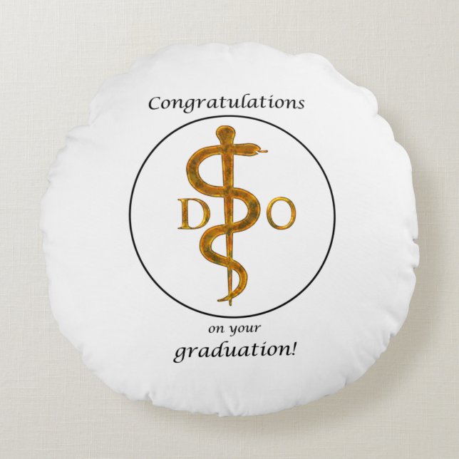 Doktor der Osteopathie Abschluss Herzlichen Glückw Rundes Kissen (Vorderseite)