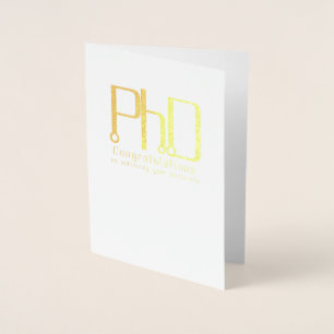 Doktor der Philosophie Gratulationen Karte