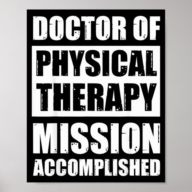 Doktor der Physiotherapie Abschluss dpt Absolvente Poster (Vorne)
